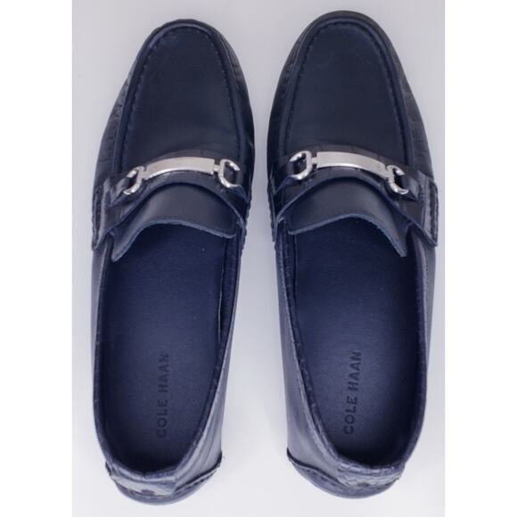 COLE HAAN Somerset Link Bit Loafers Black Leather Driving Shoes Men's Size 12M - Picture 4 of 16